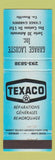 Matchbook Cover - Garage Lacoste Texaco oil gas L'Ange Gardien Rouville QC