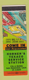 Matchbook Cover - Horner's Texaco oil gas San Francisco CA
