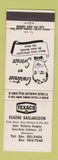 Matchbook Cover - Texaco oil gas Geugene Baillargeon Beauport QC