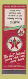 Matchbook Cover - Harry's Texaco oil gas Fort William ON