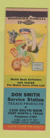 Matchbook Cover - Don Smith Texaco oil gas Fort Worth TX