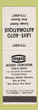 Matchbook Cover - Lave Auto Texaco oil gas St Hyacinthe QC
