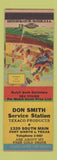 Matchbook Cover - Don Smith Texaco oil gas Fort Worth TX
