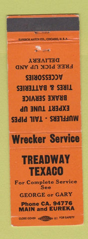 Matchbook Cover - Treadway Texaco oil gas