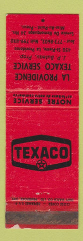 Matchbook Cover La Providence Texaco oil gas La Providence QC Mise Au Point WEAR