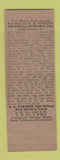 Matchbook Cover - Don Smith Texaco oil gas Fort Worth TX