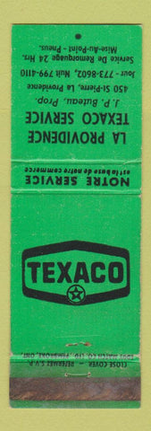 Matchbook Cover La Providence Texaco oil gas La Providence QC Mise Au Point WEAR