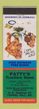 Matchbook Cover - Patty's Truckers Home Shell oil gas Tunnel Hill GA