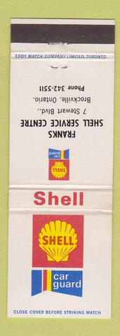 Matchbook Cover - Shell oil gas Franks Brockville ON