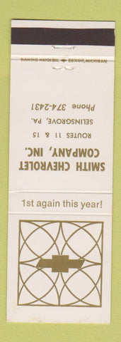 Matchbook Cover - Smith Chevrolet Selinsgrove PA