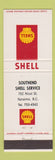 Matchbook Cover - Southern Shell oil gas Nanaimo BC