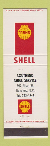 Matchbook Cover - Southern Shell oil gas Nanaimo BC