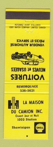 Matchbook Cover - International Harvester Tractors Shell oil gas Shawinigan QC