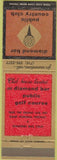 Matchbook Cover - Diamond Bar Country Club Golf CA