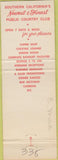 Matchbook Cover - Diamond Bar Country Club Golf CA