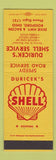 Matchbook Cover - Duricek's Shell oil gas Rossford OH