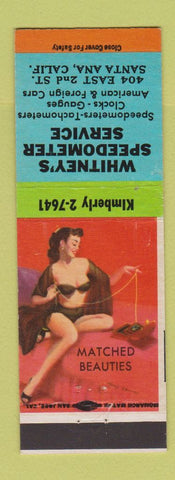 Matchbook Cover - Whitney's Speedometer Santa Ana CA pinup