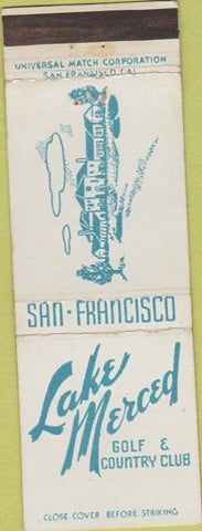 Matchbook Cover - Lake Merced Country Club San Francisco CA