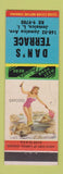 Matchbook Cover - Dan's Terrace Jamaica LI NY pinup