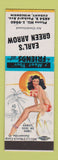 Matchbook Cover - Earl's Green Arrow Cudahy WI pinup