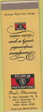 Matchbook Cover - Paul's Drugs New Castle PA