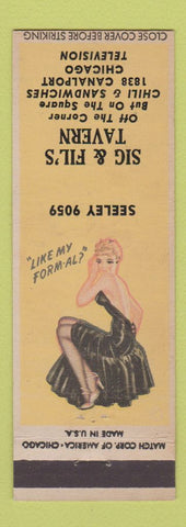 Matchbook Cover - Sig & Fil's Tavern Chicago IL pinup