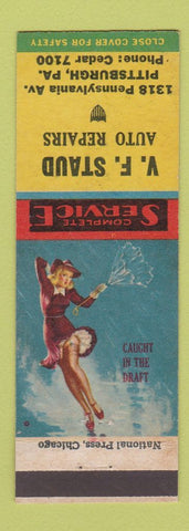 Matchbook Cover - VF Staud Auto Repair Pittsburgh PA pinup