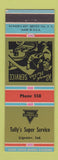 Matchbook Cover - Tully's Super Service Conoco oil gas Ligonier IN