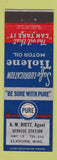 Matchbook Cover - Pure oil gas AW Dietz Elkhorn WI