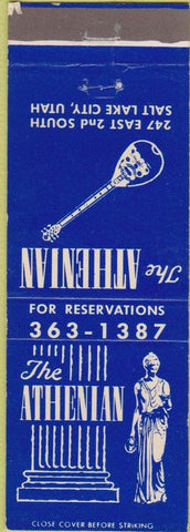 Matchbook Cover - The Athenian Salt Lake City UT