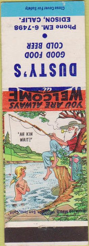 Matchbook Cover - Dusty's Edison CA hillbilly
