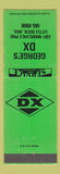 Matchbook Cover - DX oil gas George's Little Rock AR GREEN