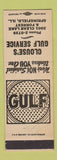 Matchbook Cover - Clouse's Gulf oil gas Springfield IL WEAR