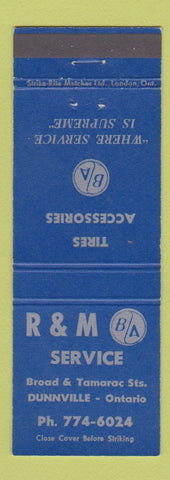 Matchbook Cover - R&M BA oil gas Dunnville ON
