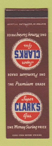 Matchbook Cover - Clark's oil gas