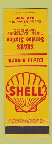 Matchbook Cover - Sears Shell oil gas Oak Park IL
