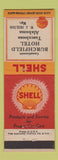 Matchbook Cover - Shell oil gas Burchfield Hotel Tuscaloosa AL