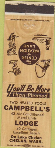 Matchbook Cover - Campbell's Lodge Chelan WA WEAR