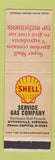 Matchbook Cover - Shell oil gas Wytheville VA 9 Ingredients #2