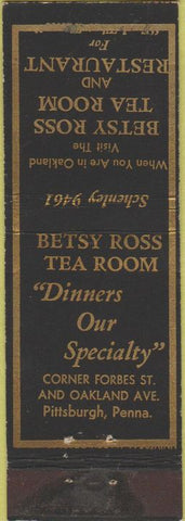 Matchbook Cover - Betsy Ross Tea Room Pittsburgh PA