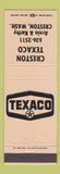 Matchbook Cover - Texaco oil gas Creston WA