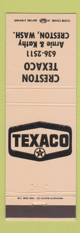 Matchbook Cover - Texaco oil gas Creston WA