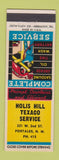 Matchbook Cover - Holis Hill Texaco oil gas Portales NM