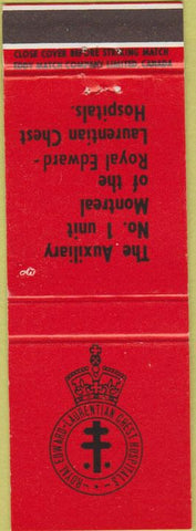 Matchbook Cover - Laurentian Hospital Montreal QC
