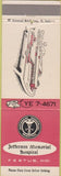 Matchbook Cover - Jefferson Memorial Hospital Festus MO