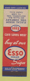 Matchbook Cover - Esso oil gas Flegal Hixon Tire Chattanooga TN