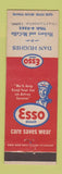 Matchbook Cover - Dan Hughes Esso oil gas Chattanooga TN