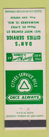 Matchbook Cover - Cities oil gas Dan's Milwaukee WI
