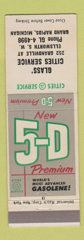 Matchbook Cover - Cities oil gas Glass' Grand Rapids MI