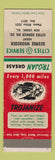 Matchbook Cover - Cities oil gas George Woodcock New Lenox IL